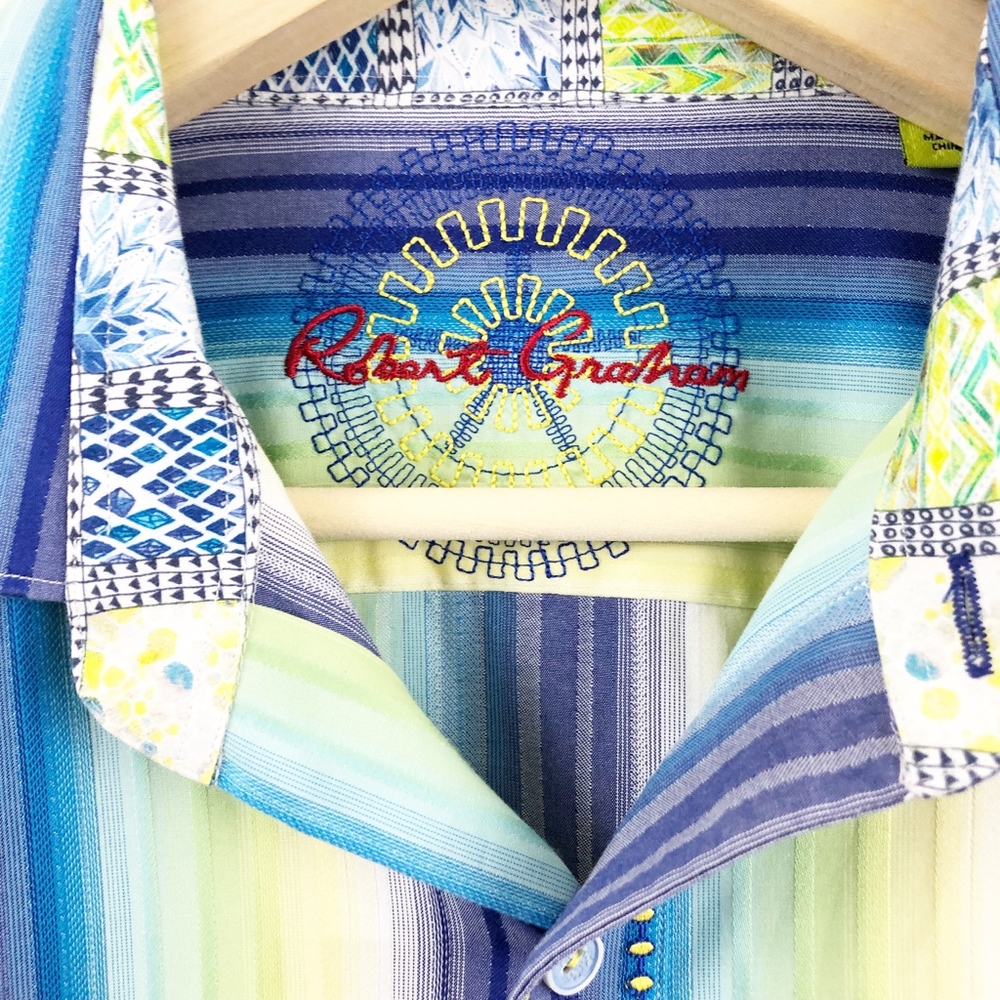 Robert Graham Stripe Reverse Cuff Button Down - image 3